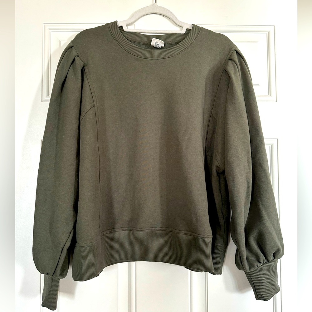 Balloon Sleeve Crewneck